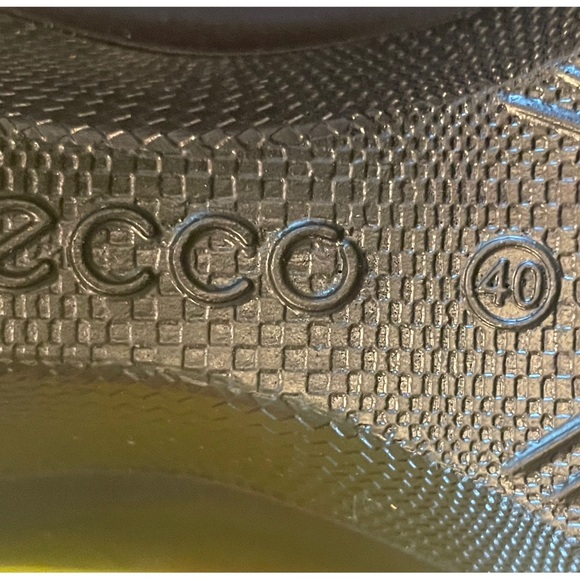 Ecco Mary Janes Womens Black Leather Heels Sculptured Lace Up size 40 US 9 - Picture 5 of 5